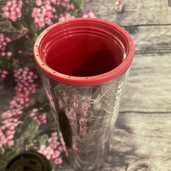 2019 STARBUCKS 16 Oz. Plastic Tumbler FLORAL BUTTERFLY Limited Edition - Picture 11 of 13